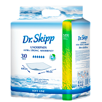 Пеленки гигиенические впитывающие Dr.Skipp Soft line 60x90 см., 30 шт.