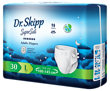Подгузники для взрослых Dr. Skipp Super Safe L, (Размер 3, 100-145 см.) 30 шт.