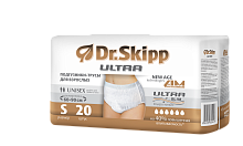Подгузники-трусы для взрослых Dr. Skipp Ultra S (Размер 1, 60-90 см.) 20 шт.